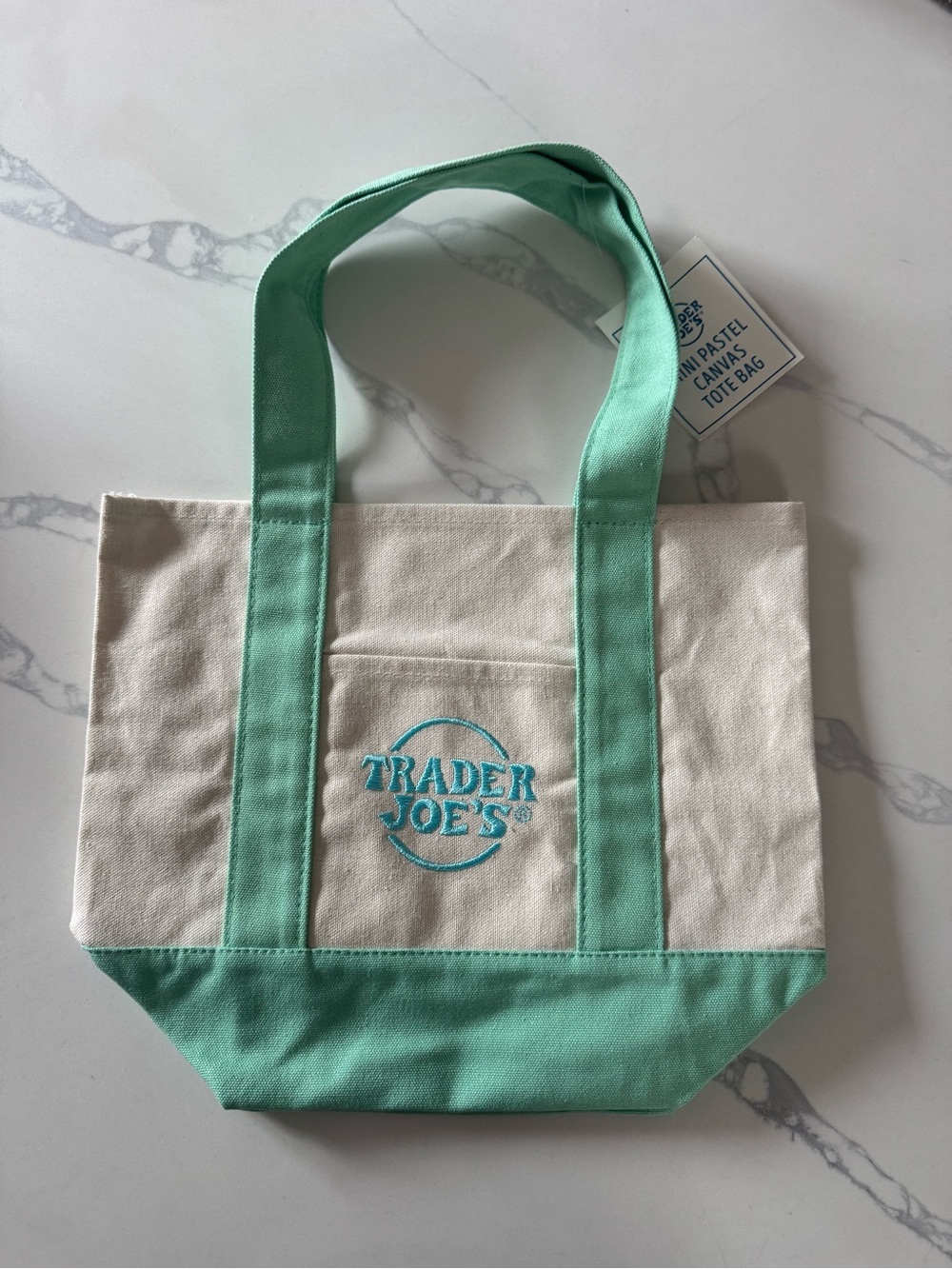 Trader Joe’s Mint Mini Canvas Tote Bag